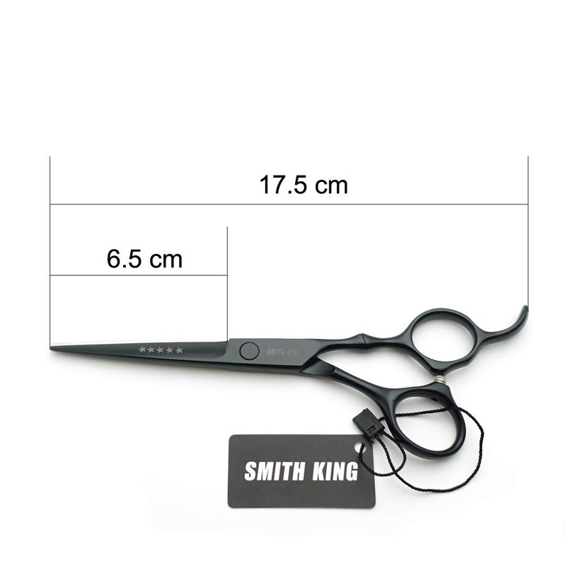 Smithking 6.0 Inches Hair Cutting Scissors Set with Combs Lether Scissors Case,Hair cutting shears Hair Thinning shears For Personal and Professional (Matt black) - Image 3